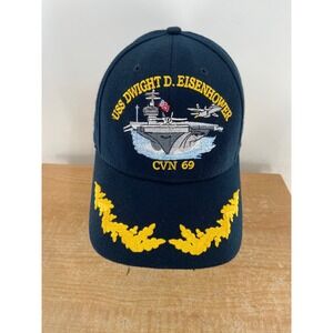 The Corps USS Dwight D. Eisenhower CVN 69 Navy Blue Military Baseball Cap Hat